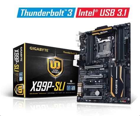 Gigabyte X99P-SLI: материнская плата с поддержкой Thunderbolt 3