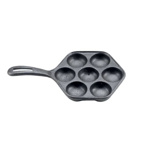 Hexagon Cast Iron Poffertje Danish Aebleskiver Pan Holes Alibaba