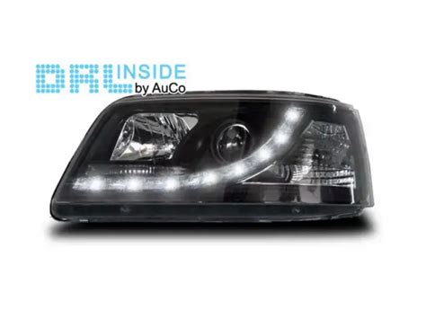 SCHEINWERFER LED MIT Tagfahrlicht for VW T5 2003-2009 Schwarz AU ...