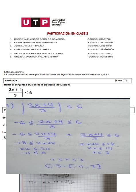 Participación EN Clase 2 matematica para los negocios i