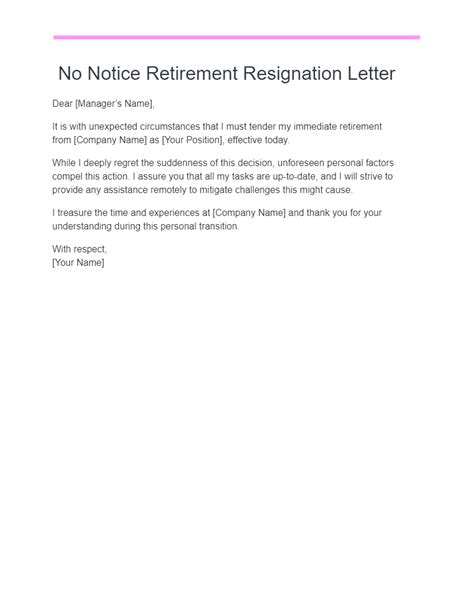 Retirement Resignation Letter 30 Examples Pdf