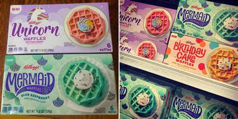 Kelloggs Has New Mermaid Unicorn And Birthday Cake Waffles Popsugar