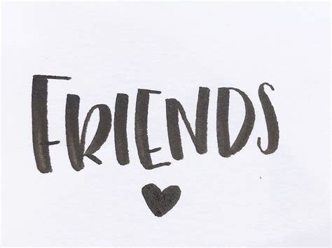 Friends Hand Lettering Drawing