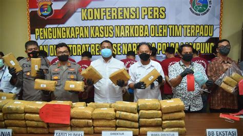 Jaringan Narkoba Lintas Provinsi Di Lampung Terbongkar Edarkan Sabu