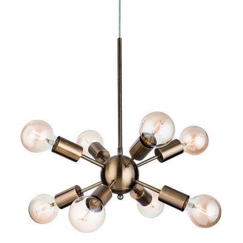 Firstlight Alfa Modern 8 Light Ceiling Pendant In Antique Brass Finish 3710ab Lighting From