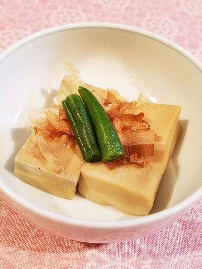 【簡単】高野豆腐とインゲンのレンジ煮 By ちぃ兄やん 【クックパッド】 簡単おいしいみんなのレシピが395万品