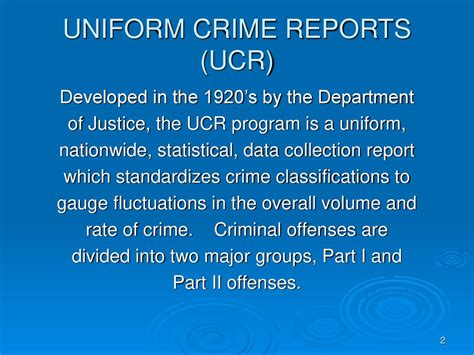 Part 1 Uniform Crime Report Ppt Download