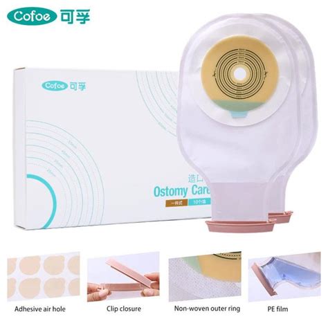 Cofoe 10pcs Colostomy Bag Dewasa 20 60mm Ostomy Stoma Pouch Disposable