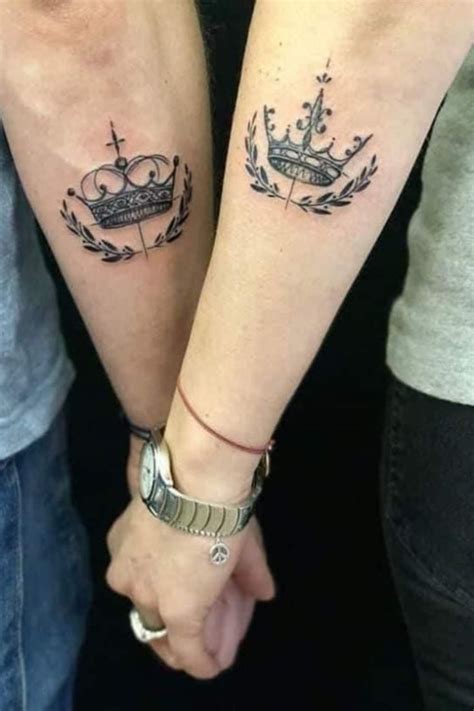 Couple Tattoo King Queen Tattoo Design Matching Couple Tattoos