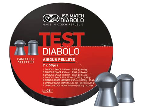 Testpack Rundkopf Diabolos JSB Exact Field Target Glatt Kalibe