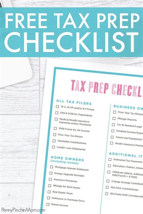 Free Printable Tax Preparation Worksheet