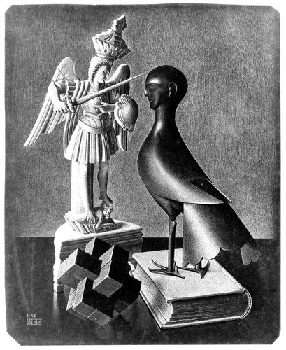 Kunstreproduktionen Still Life Von Maurits Cornelis Escher Inspiriert