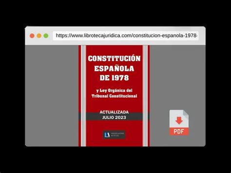 Libro ConstituciÓn EspaÑola De 1978 Y Ley Orgánica Del Tribunal