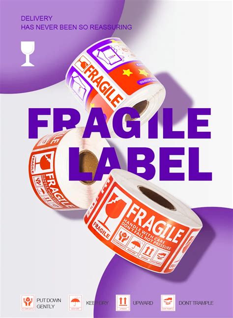 Custom Printable Fragile Sticker Labels 2 X 3 Inch Fragile Labels This ...