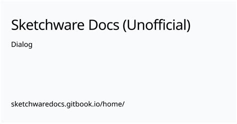 Dialog Sketchware Docs Unofficial