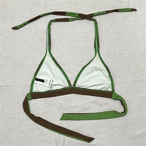 Women S Green And Brown Bikini And Tankini Tops Depop