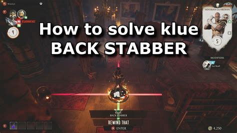 Mk Invasions How To Solve Klue Back Stabber In Shang Tsung S