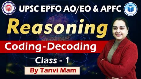 UPSC EPFO AO EO APFC Reasoning Class 1 Coding Decoding