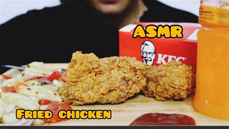 Asmr Kfc Fried Chicken With Cucumber Salad Crunchy Eating Sound No