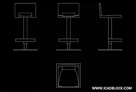 Bar Stool CAD Block Collection In Autocad ICADBLOCK