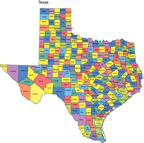 Counties Texas Interactive Map