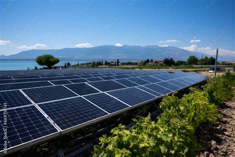 Placas Solares Paneles Solares Recibiendo Luz Del Sol Energ A