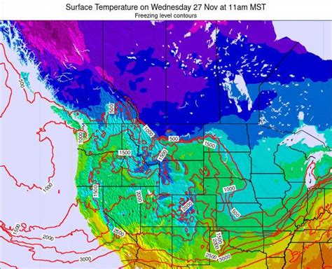 Montana Surface Temperature on Thursday 10 Jun at 12am MDT