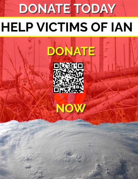 Hurricane Ian Donation Template Postermywall