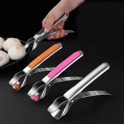 Anti Scald Gripper Clip Hot Dish Non Slip Plate Bowl Clip Retriever Tongs Silicone Handle Bowl