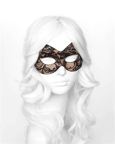 Nude Black Lace Masquerade Mask Lace Covered Venetian Style Halloween Mask For Masquerade