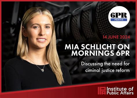 Mia Schlicht Discussing Ipa Criminal Justice Reform Research Mornings