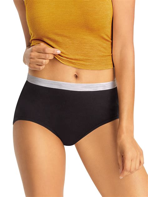 Hanes Womens Cotton Sporty Briefs Underwear 6 Pack