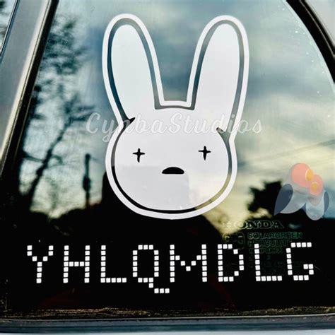 Yhlqmdlg Giant Vinyl Yhlqmdlg Bunny Stickerbunny Car Decal Etsy