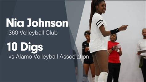 10 Digs Vs Alamo Volleyball Association Nia Johnson Highlights Hudl