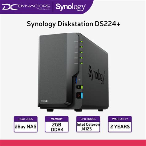 Synology Diskstation Ds224 2gb 2 Bay Network Attached Storage Nas