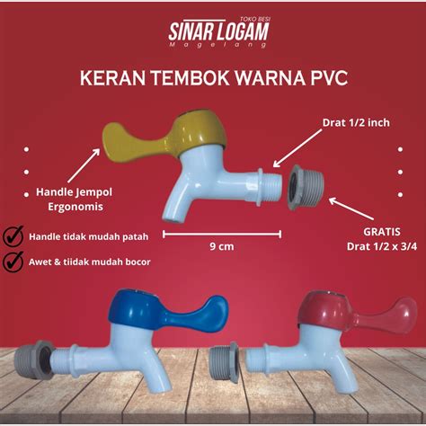 Jual Kran Air Pvc Inch Keran Taman Plastik Kran Tembok Jempol Pvc