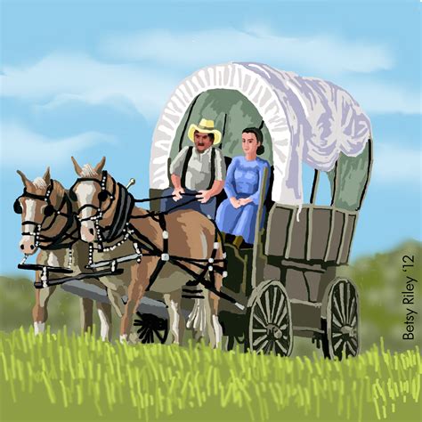 Covered Wagon Painting At Paintingvalley Explore Collection Of