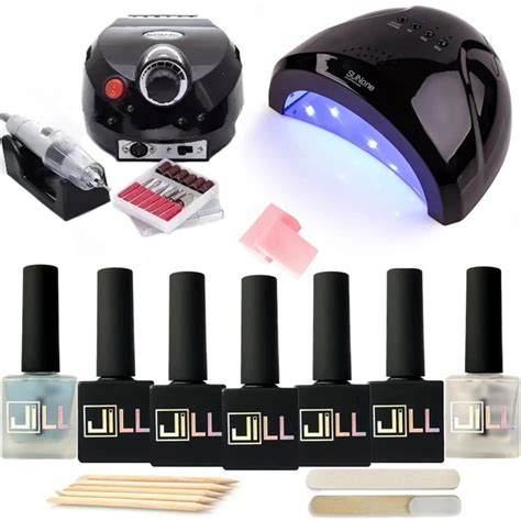 Стартовый набор для маникюра и покрытия гель-лаком JiLL (с лампой SUN ...