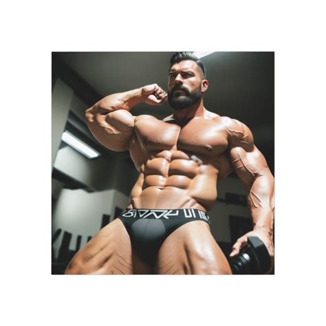 Square Magnet Muscular Masculine Men Bodybuilder Sexy Handsome Gay Studs Ai Fantasy Art Etsy