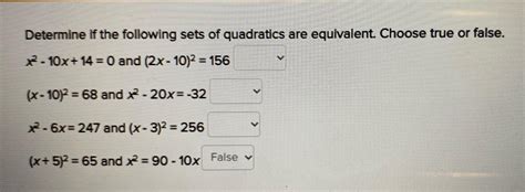 [answered] Determine If The Following Sets Of Quadratics Are Equivalent