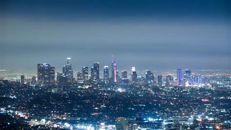 night city, aerial view, buildings, metropolis, toronto, canada, 4k HD ...