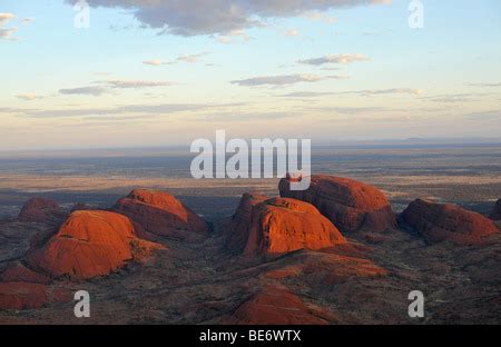 Aerial View Of Kata Tjuta The Olgas At Sunset Uluru Kata Tjuta