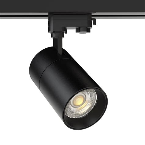 Foco Carril Monof Sico Pike Rail Led Negro W Cct Triac Regul