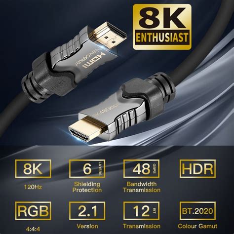 2020 Best 8k 48gbps 2 1 Hdmi Cables 4k Hdmi 2 1 Cable Earc Cabo Hdmi 2 1 Uhd Dynamic Hdr Hdmi 2