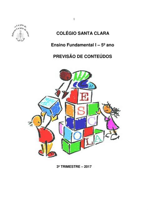 PDF COLÉGIO SANTA CLARA Ensino Fundamental I 5º ano 5º ano