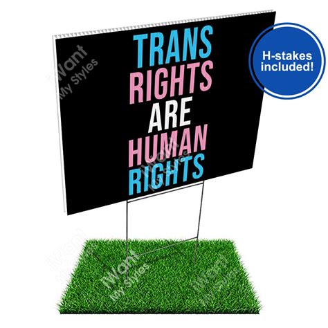 Trans Rights Are Human Rights Yard Sign 18x24 2 Sided Etsy