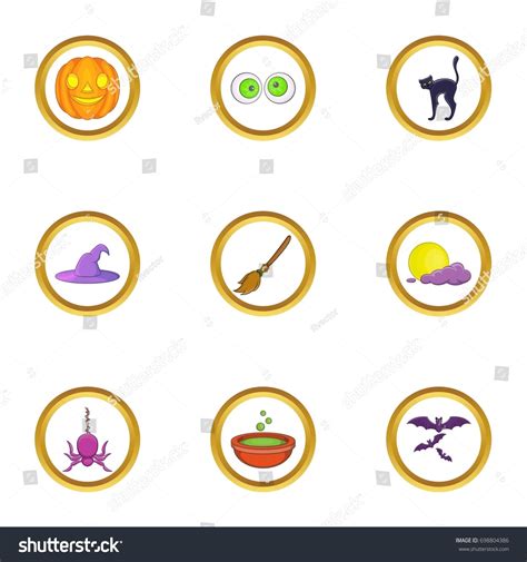 All Saints Day Icon Set Cartoon Stock Vector (Royalty Free) 698804386 ...