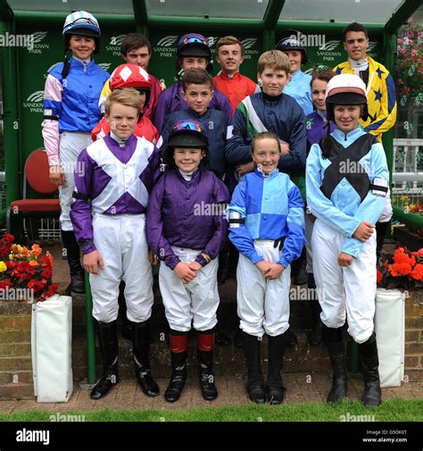 Young Pony Jockeys Pose For Picture In The Winners Enclosure Hi Res