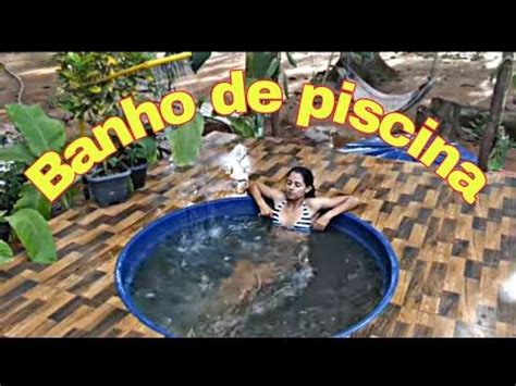 Tomando banho na minha piscina de caixa d água YouTube