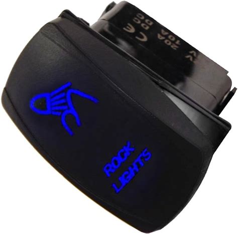 Buy ESUPPORT Car 12V 20A Light Button Rocker Toggle Switch Blue LED